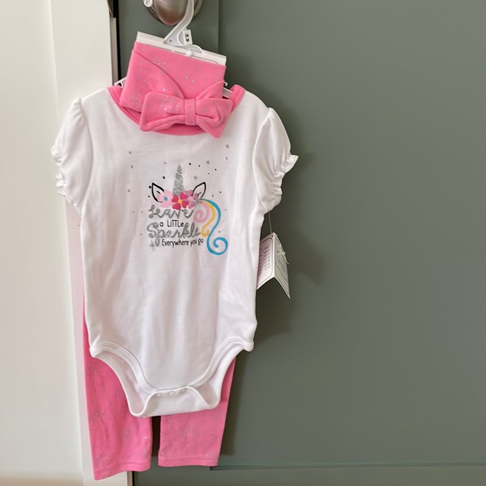 Quiltex unicorn set with bow